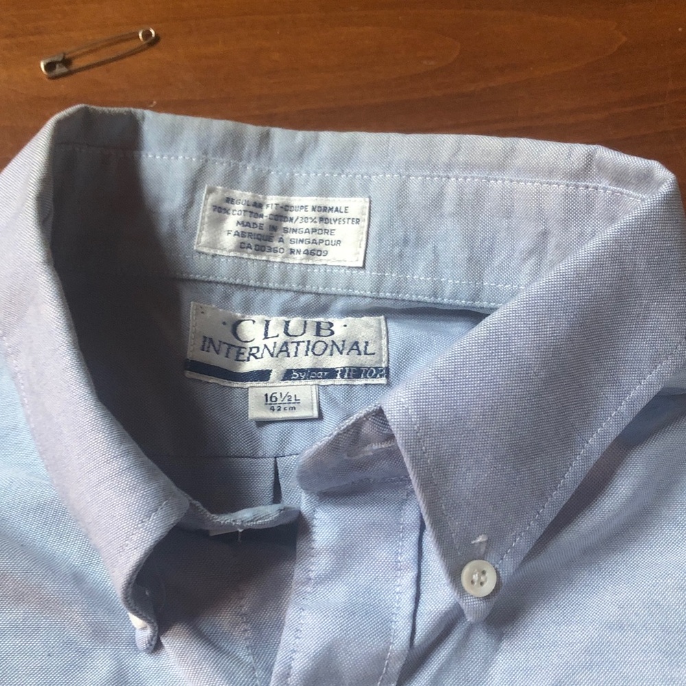 Men's Vintage Blue button down Shirt